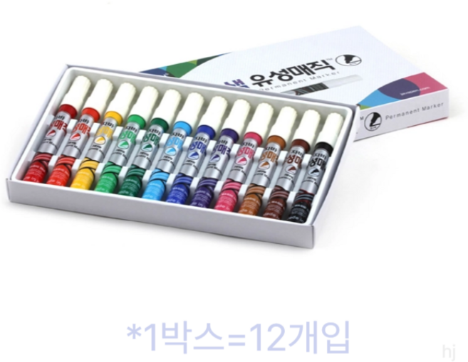 자바펜 유성매직 12색, MIX(혼합색상), 1920개