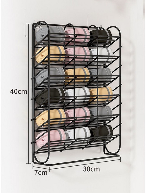 쓰리오브어스 무타공 접착식 버티컬 속옷 양말 수납함, 블랙, 1개