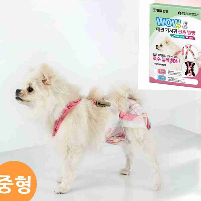 강아지용 전용 멜빵 와우 애견기저귀 중형 Ys968