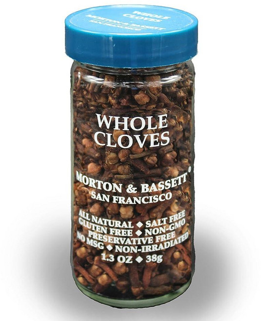 Morton & Bassett 그라운드 생강 59.5g(2.1온스) - GMO 프리 소금 베이킹 소스 및 아시아 요리를 위한 풍미 향신료 252191, 전체 정향