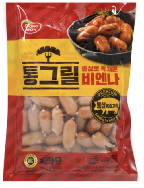 [동원 F&B] 동원 통그릴 비엔나 소시지 1kg, 8개