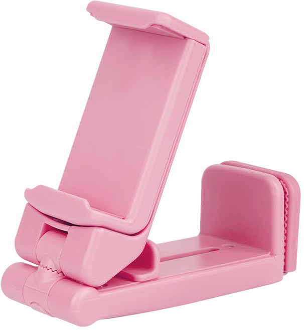 접이식 휴대용 거치대 여행 미니 기내용 핸드폰거치대 360도 회전, 1개, 핑크
