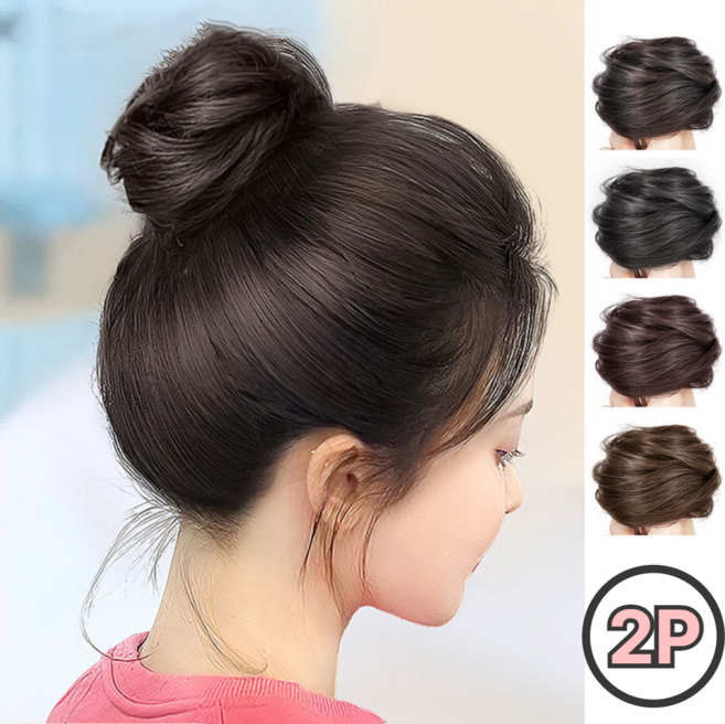 생머리 가발 밴드, 1세트, 블랙