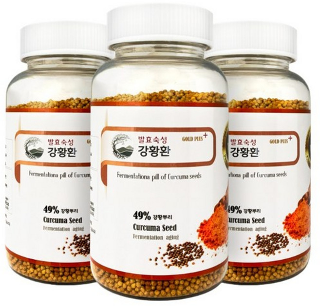 3통 지노헬스케어 발효숙성 강황환 250g, 3개