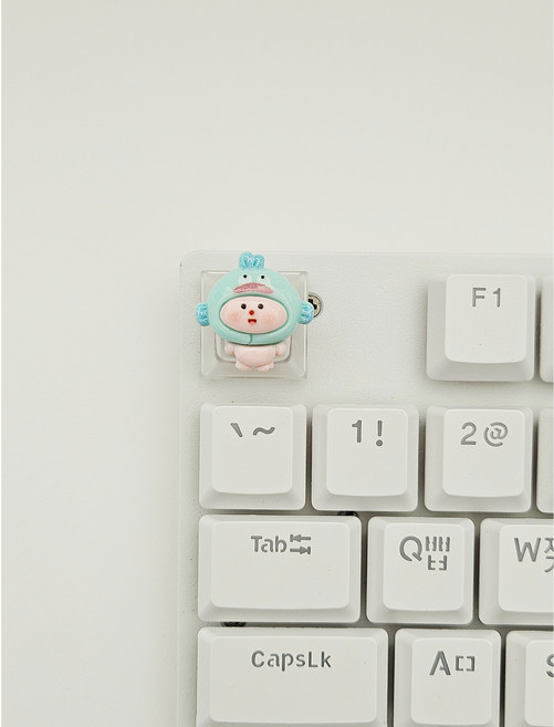 달콩 핑크루피 캐릭터 키캡, 3.한교루피, 투명