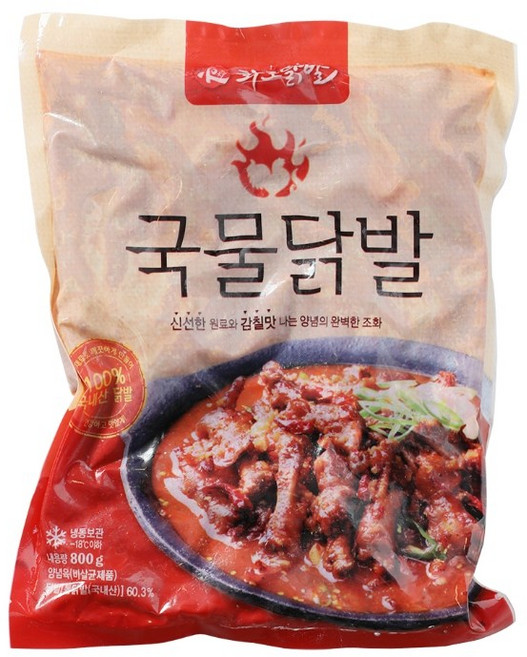 퀸즈몰_화로닭발 국물닭발, 800g, 3개