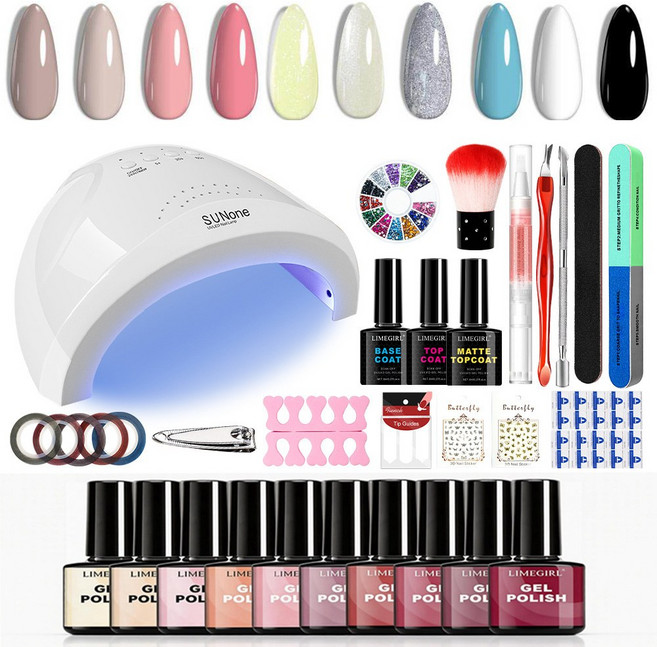 젤네일 세트 네일재료 램프 겸용 스마트센서 UV/LED 80W 고출력 4단 타이, 1개, 분홍색