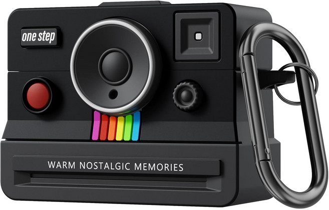 케이스 에어팟 4 카메라 실리콘, 블랙, 에어팟 프로 3세대, 1개