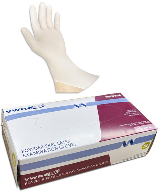 VWR 라텍스 글러브 일회용장갑 100매/팩 화이트색, S