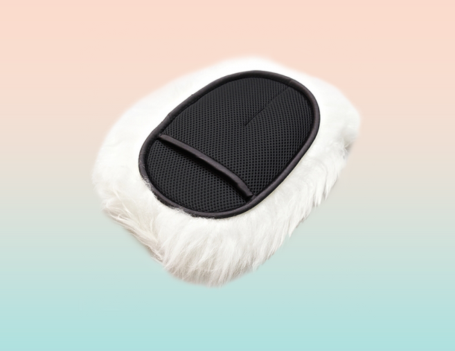 AD 폴라 울 천연 양모 워시 미트 패드 차량용 세차 스펀지 장갑, 1개