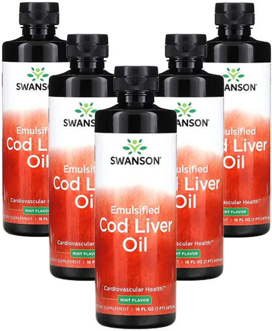 스완슨 유화 대구 간유 민트 473ml(16fl oz), 5개, 473ml - 쿠팡