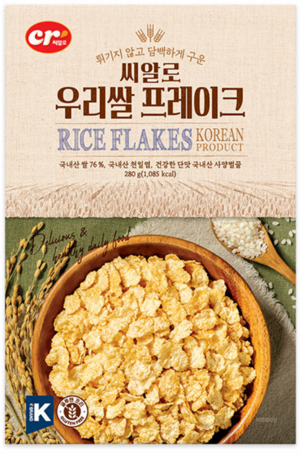 (오직미)씨알로 우리쌀프레이크 490g 씨알푸드 쌀시리얼, 1개