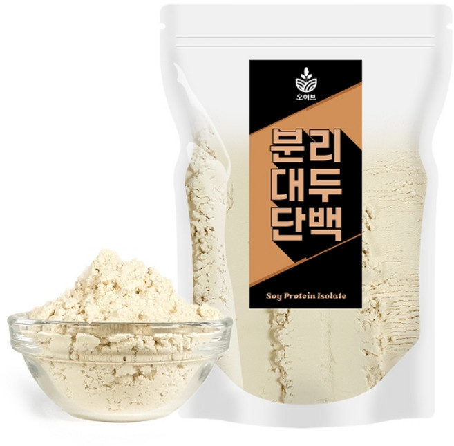 오허브 분리대두단백 식물성 단백질 보충제 파우더 1kg(500gx2), 2개, 500g