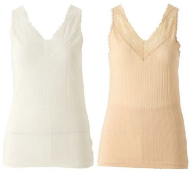 비너스 [할인중] 면100% 아사골지 몸에달라붙지않는 쾌적함 통기성 땀흡수탁월 여성런닝 2컬러택1