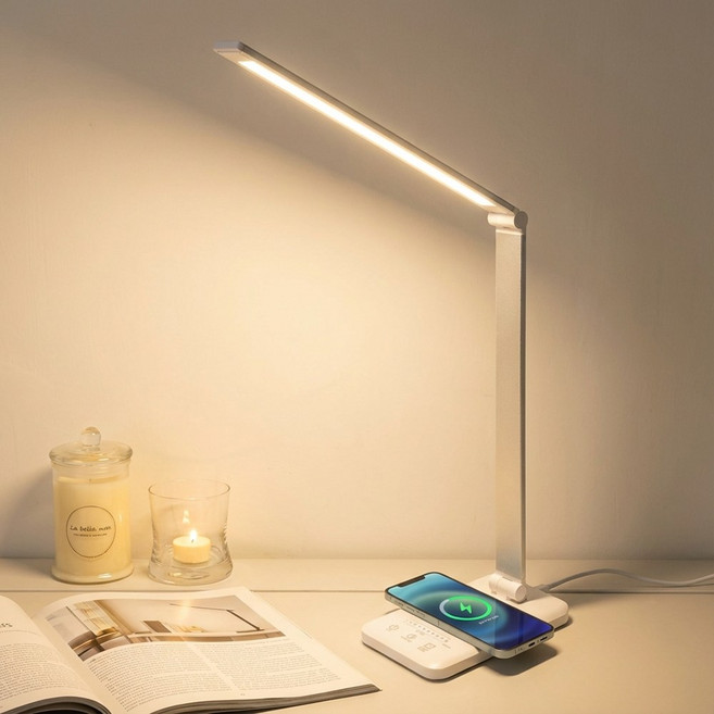 NEW 오르홈 LED 스탠드 PRO 폴더블 고급형 무선충전 스마트 접이식 터치식 책상 공부 독서등 시력보호 스텐드, NEW 프리미엄 LED 스탠드