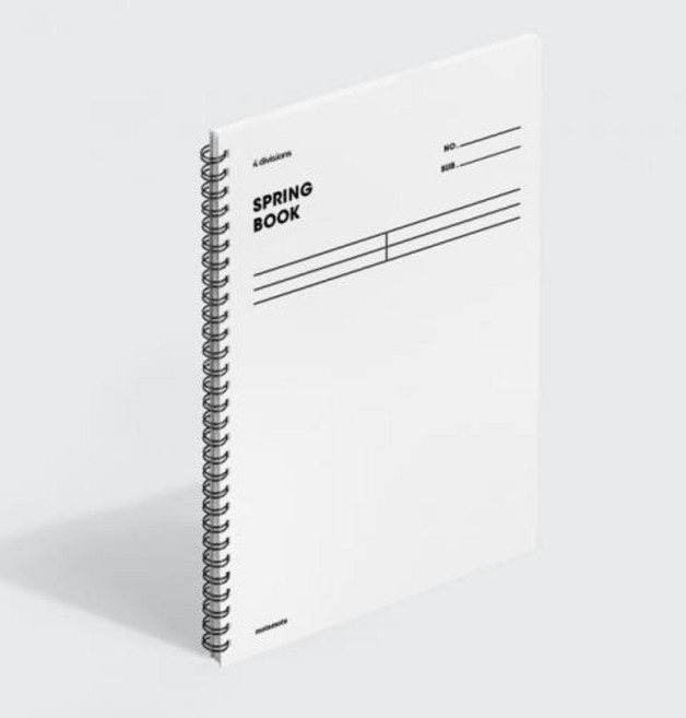 드리오샵 모트모트 4분할 스프링북 (화이트) 수학풀이