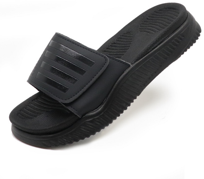 남녀공용 푹신한 이중쿠션 남성 여성 벨크로 쿠션 슬리퍼 사무실화 빅사이즈 KS014