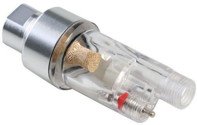噴筆油水分離器 適用於噴槍模型上色, 1個, 銀色