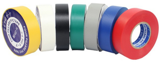 FOUR PILLARS 電氣膠帶 絕緣膠帶 18mm X 20y PVC絕緣膠帶, 黑色, 2個