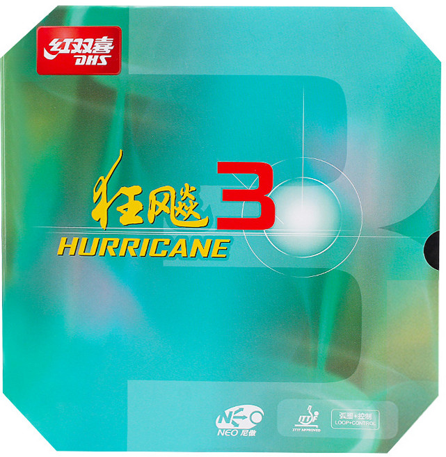 국내배송 DHS 네오 허리케인 3 Neo Hurricane 3 39도 2.15mm 점착러버, 39도 레드 2.15mm, 1개