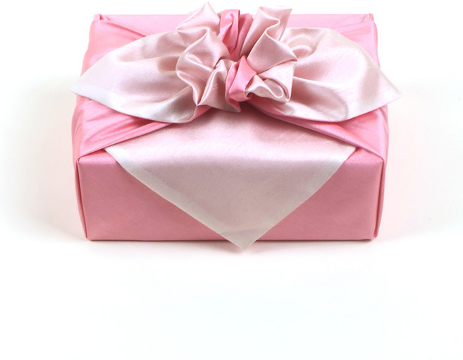 [서문특수포장] 실크 겹 보자기 108cm (110cm) 예단 혼수 명절 답례품 선물 포장 작은보자기, 1장, 201 로즈핑크/베이지