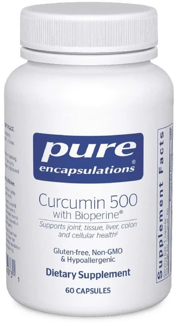 순수 캡슐화 Bioperine 함유 Curcumin 500 - 관절 건강보충제 강황 커큐민 바이오페린 120 캡슐, 60 카운트(1팩), 1개, 120정 - 쿠팡