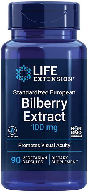 라이프익스텐션 유러피안 빌베리 추출물 100mg 캡슐 90정, 1개