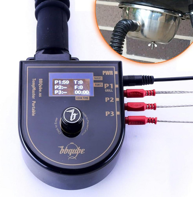 TempMaster무선BBQ온도컨트롤러세트nForget자동팬 Weber그릴프리스테인리스벤트어댑터휴대용케이스회전주전자 스모키마운틴 WSM 자동차콜스모커로사용122094, TempMaster무선BBQ온도컨트롤러세트nForget