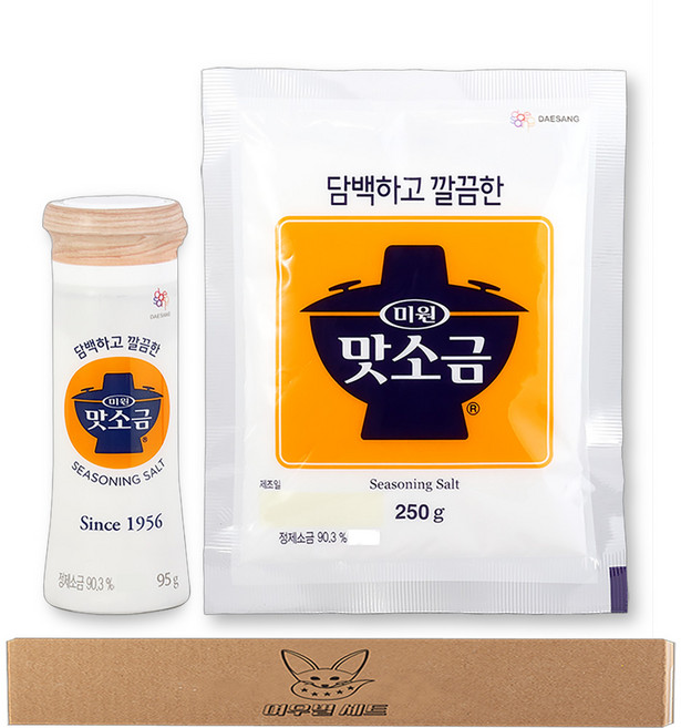 청정원 미원 맛소금 95g(용기형) + 250g(봉지형), 1개, 345g