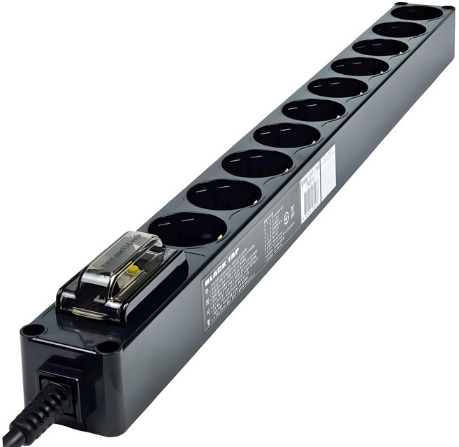 현대일렉트릭 고출력 멀티탭 10구 검정 고용량 누전차단기 PVC, 1개, 2.5m, 블랙