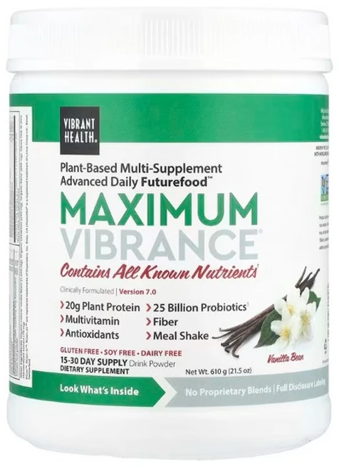바이브랜트 헬스 멕시멈 Vibrance 버전 7.0 바닐라 빈 610g (21.5oz), 1개, 1개 - 쿠팡