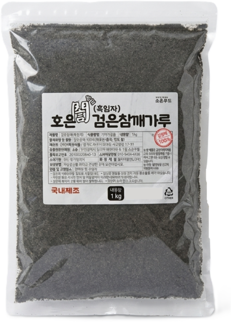 [호은] 검은 참깨 가루 (흑임자 가루), 1개, 1kg