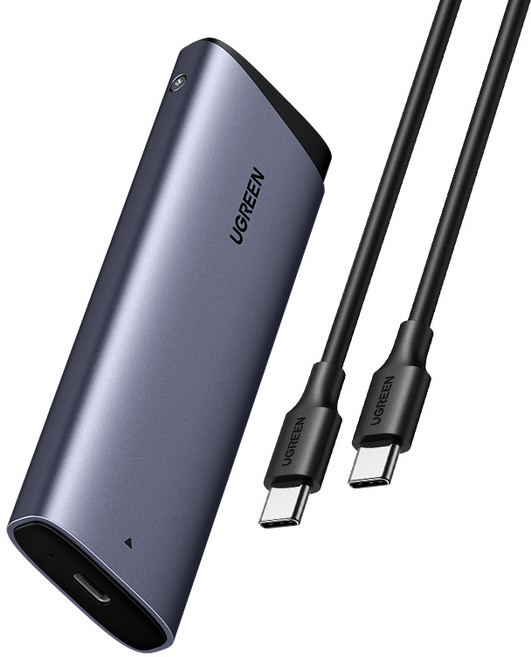 UGREEN 유그린 10Gbps M.2 NVMe SSD 외장 하드 케이스 USB 3.2 Gen 2 NVME M키/(B+M)키 SSD 외장하드 케이스, 1개, CM767