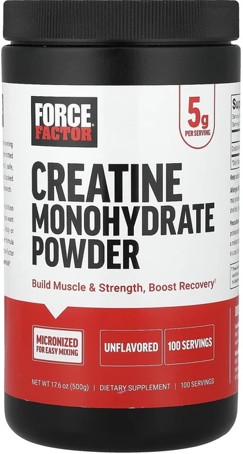 매우편하고 Force Factor 크레아틴 일수화물 분말 무맛 500g(17.6oz) 끝내주게잘나가는상품, ForceFactor크레아틴일수화물분말무맛500g176, 500g, 1개 - 쿠팡