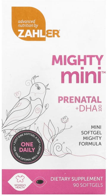 Zahler Mighty Mini 산전 + DHA 100 mg 90 소프트젤, ZahlerMightyMini산전DHA100mg90소프, 1개, 90정 - 쿠팡