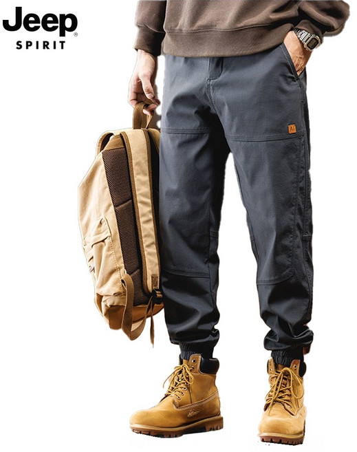 JEEP spirit(지프스피릿) 사계절 데일리 남성조거팬츠 등산바지 밴딩 면바지 작업복