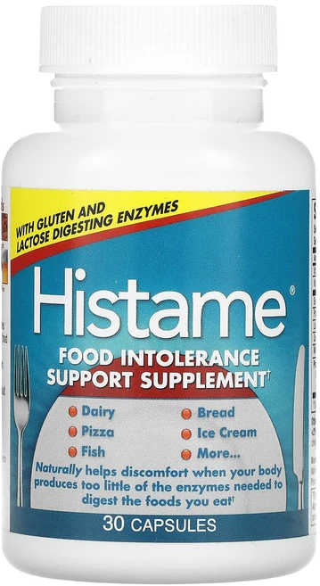 Naturally Vitamins 네츄럴비타민 히스테임 푸드 인톨러런스 서포트 서플먼트 30 정, 1병, 30정 - 쿠팡