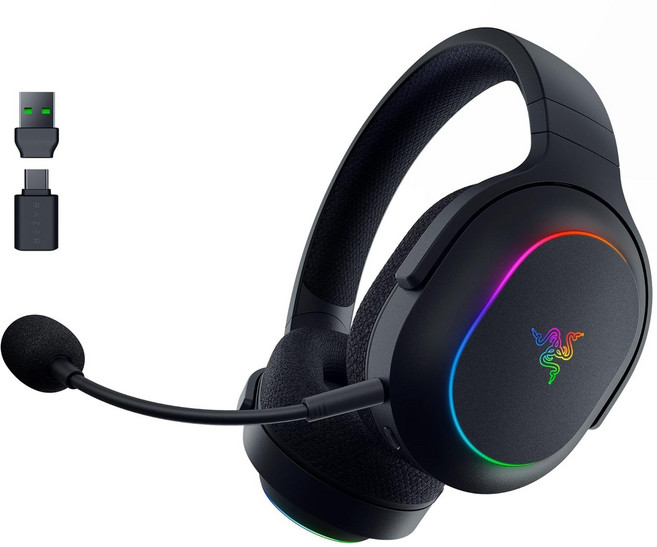 레이저 Barracuda X Chroma 무선 게이밍 헤드셋 정품벌크 국내재고보유 당일출고예정, 블랙, RZ04-0522