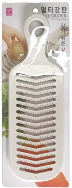 국산 V형 강판 다용도 채칼 슬라이서 손잡이형 채썰기 아이보리색상, 1개