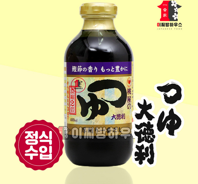 모모야 쯔유 400ml 일본간장 메밀국수 소스 샤브샤브육수 맛간장 밀푀유나베 어묵탕 양념, 1개