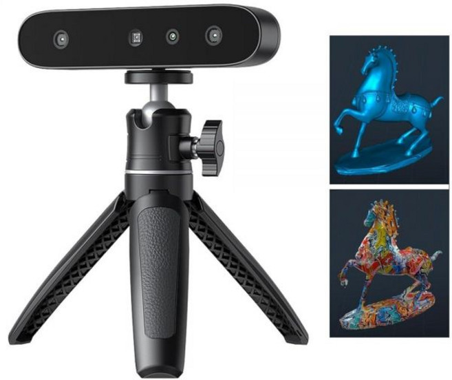 Creality CR-Ferret SE 3D 스캐너 흔들림 방지 0.1mm 정밀도 30FPS 스캔 속도 풀 컬러 바디 헤어용 업그레이드된 데스크탑 블랙 메탈 무반사 물체, CR-Scan Ferret SE