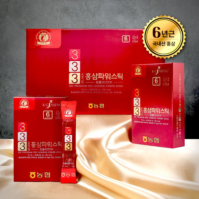 동인삼농협 6년근 홍삼파워스틱 300(10mlx30팩) / 스틱형 개별포장 간편휴대, 1개