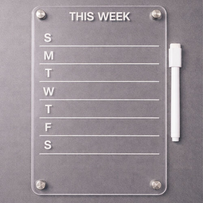 말랑버튼 냉장고 투명 아크릴 자석 메모보드