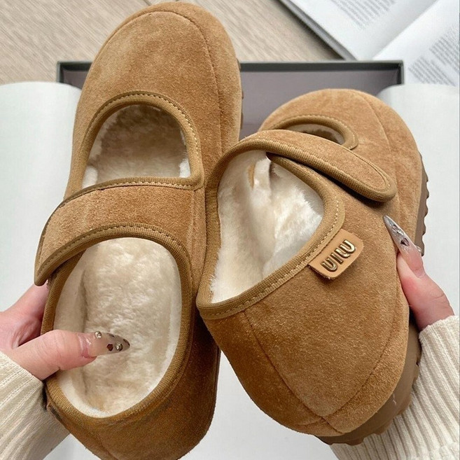 퍼안감 플랫 뽀글이 로퍼 겨울메리제인 양털플랫슈즈 뽀그리 키높이