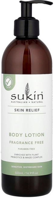 수킨 Skin Relief 바디 로션 민감성 손상 피부 무향 500ml(16.91fl oz) SKN-01066, 1개, 500ml