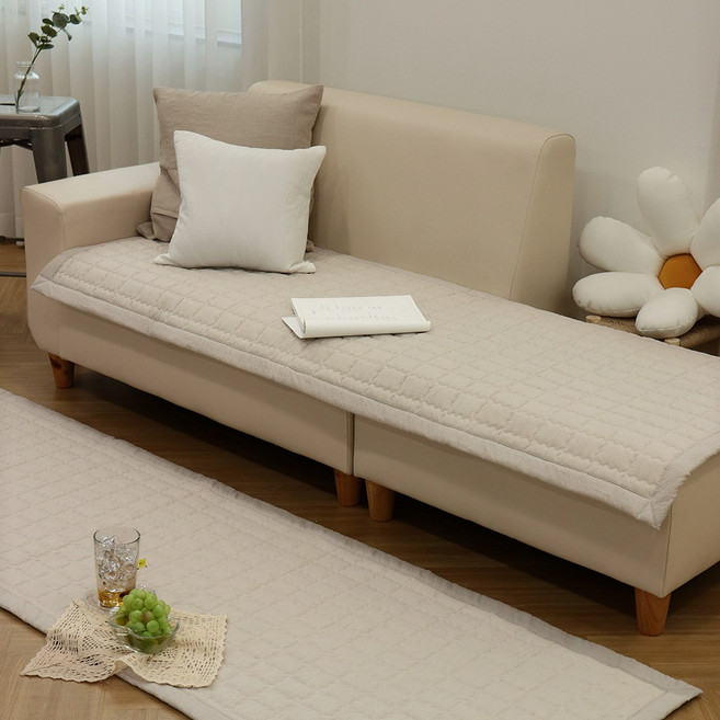 관리가 편한 린넨 시어서커 여름 쇼파패드 매트