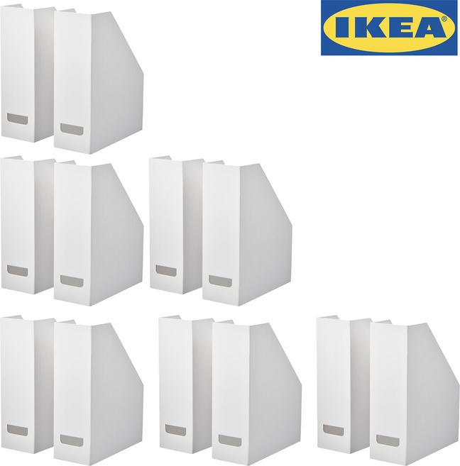 이케아 A4 서류 종이 파일꽂이 셰나, 6세트, 화이트 2개입