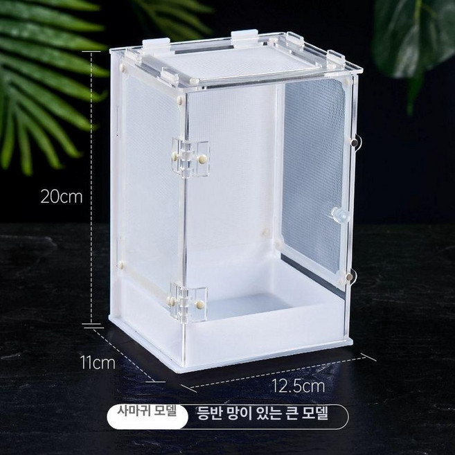 파충류 거미 아크릴 사육장 테라리움 전갈 키우기, 대형 사마귀 12.5x11x20cm, 1개