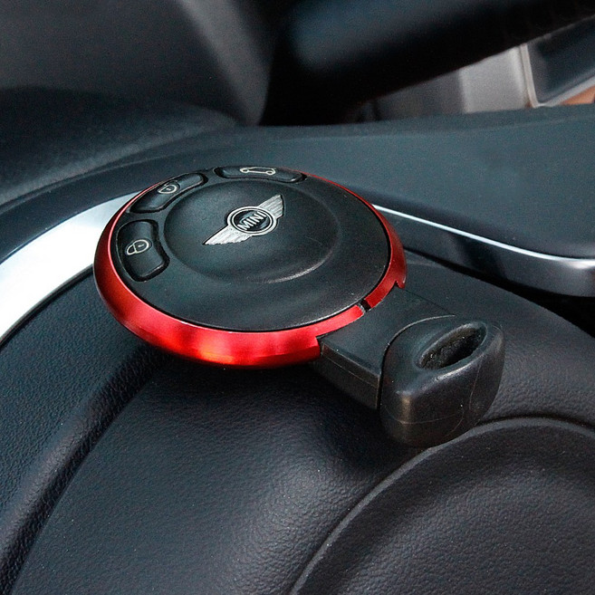 미니 쿠퍼 컨트리맨 1세대 메탈링 키테두리 케이스 호환 용품, 골드