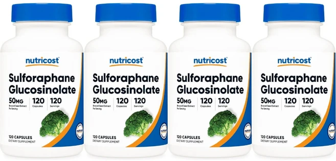 뉴트리코스트 설포라판 글루코시놀레이트 50mg, 4개, 120정 - 쿠팡